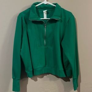 H&M, women’s, cropped Kelly green sweatshirt